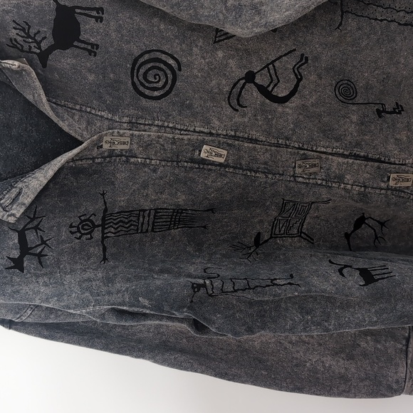 Unique Art Jacket Button Up Shacket Shirt - Picture 2 of 8